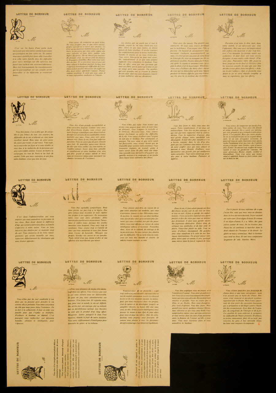 estampe LETTRE DE BONHEUR 1972.110.597.1/22 Photo