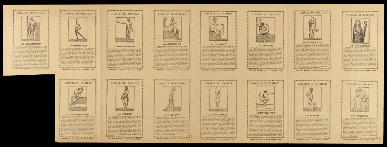 estampe L'ORACLE DU BONHEUR 1972.110.601.1-15 Photo