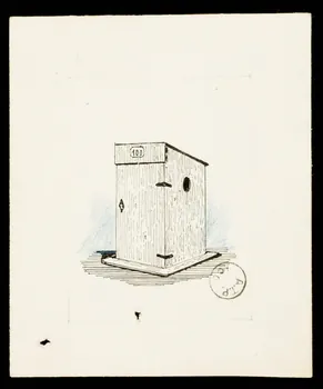 dessin Cabanon en bois 1972.110.603 Photo
