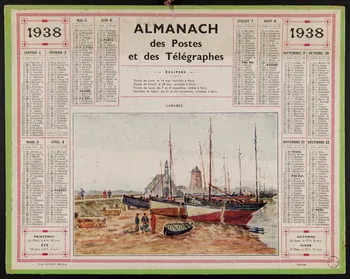 Oberthür et fils estampe ALMANACH  des Postes  et des Télégraphes  1938 Bretagne, France 1938 1972.110.616 Photo