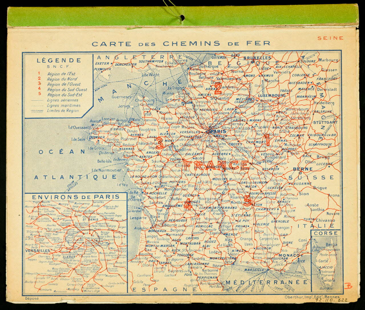 estampe 1943  ALMANACH  Des Postes, Télégraphes et Téléphones 1972.110.622 Photo