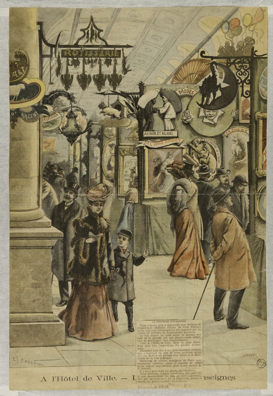 estampe A l'Hôtel de Ville. - Le concours d'enseignes 1972.131.1 Photo
