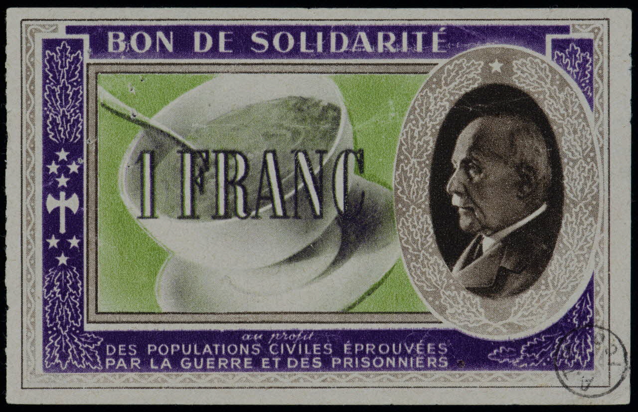 estampe 1 FRANC  BON DE SOLIDARITE 1972.19.53 Photo