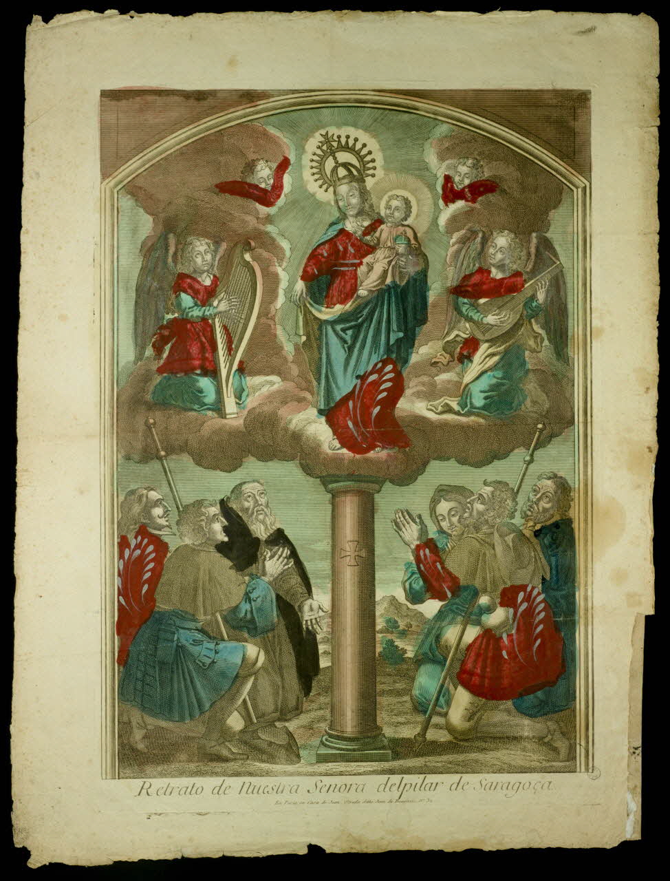 Jean imagerie ancienne Retrato de Nuestra Senora delpilar de Saragoça Paris 1798-1806 1972.21.1 Photo