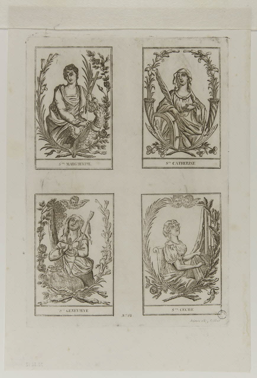 suite de figures (2x2) Planche de saintetés 1972.21.12 Photo