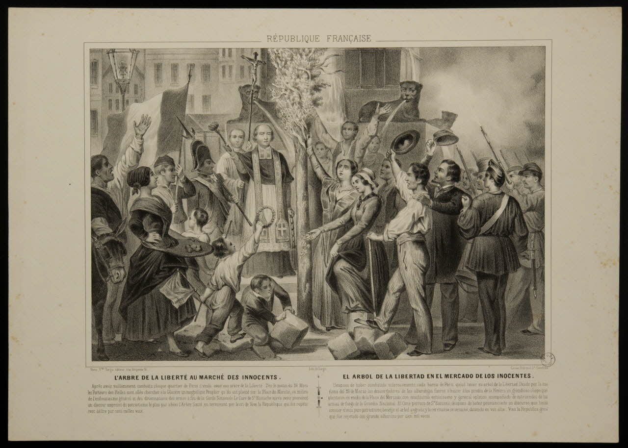 estampe L'ARBRE DE LA LIBERTE AU MARCHE DES INNOCENTS. 1972.21.22 Photo