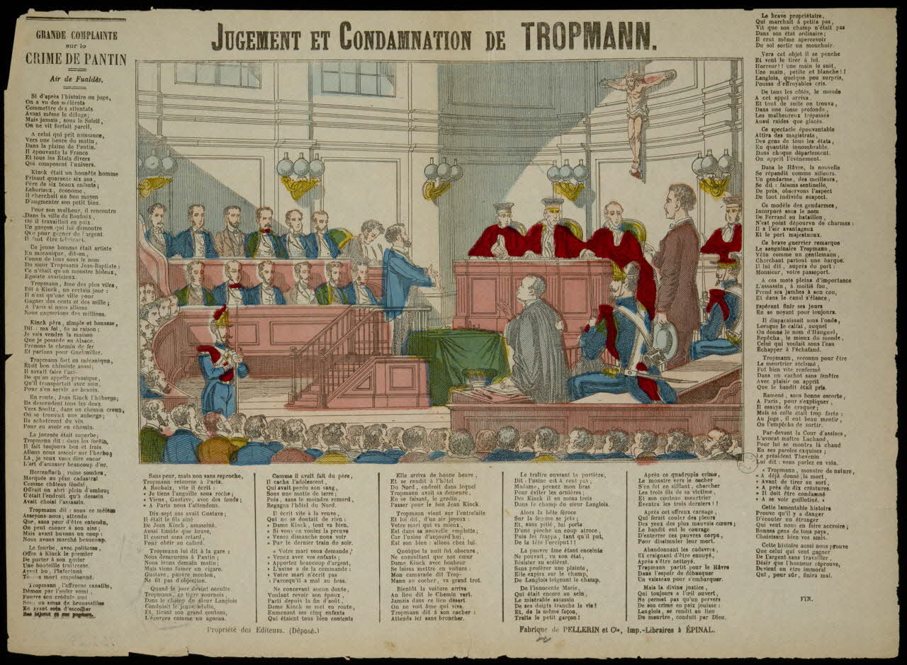 estampe JUGEMENT ET CONDAMNATION DE TROPMANN. 1972.21.25 Photo