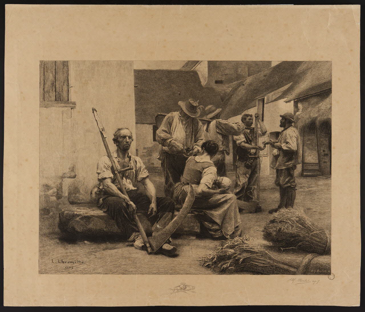 estampe A la ferme après la moisson 1972.22.1 Photo