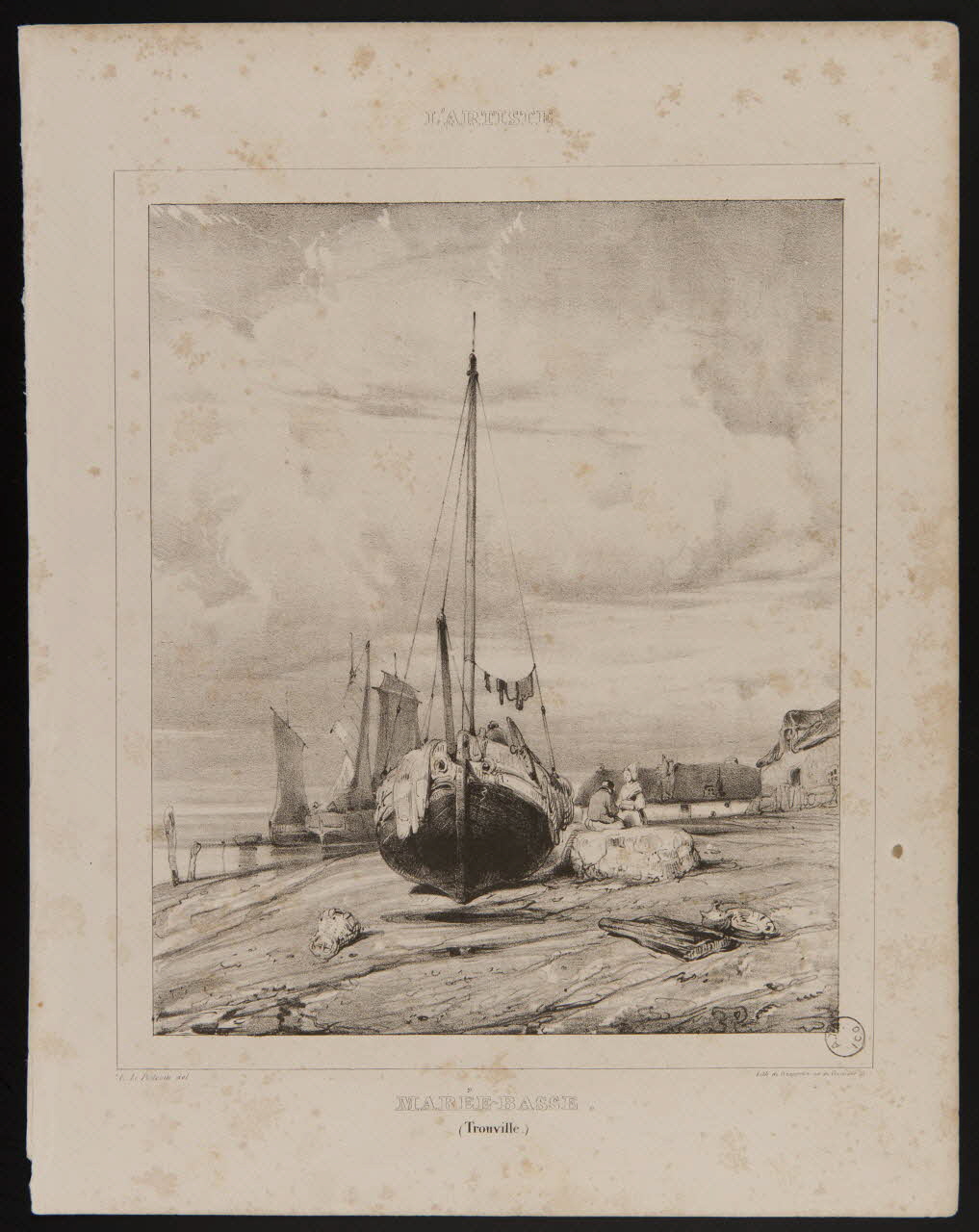 estampe MAREE-BASSE  (Trouville.) 1972.54.2 Photo