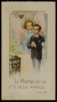 estampe LE MAITRE EST LA  ET IL VOUS APPELLE 1972.55.261 Photo