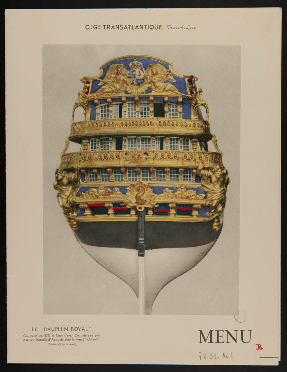 estampe LE "DAUPHIN ROYAL" 1972.57.10 Photo