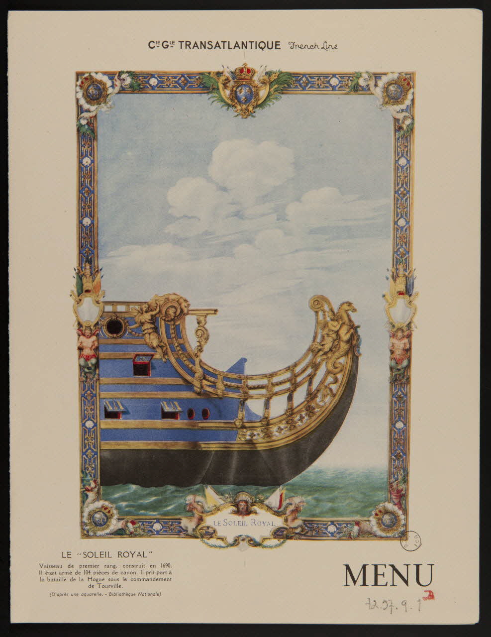 estampe LE "SOLEIL ROYAL" 1972.57.9 Photo