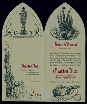 estampe Charles Jux  VITICULTEUR - NEGOCIANT  Colmar Haut-Rhin 1972.58.1 Photo