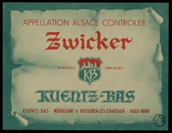 estampe APPELLATION ALSACE CONTROLEE  Zwicker 1972.58.4 Photo