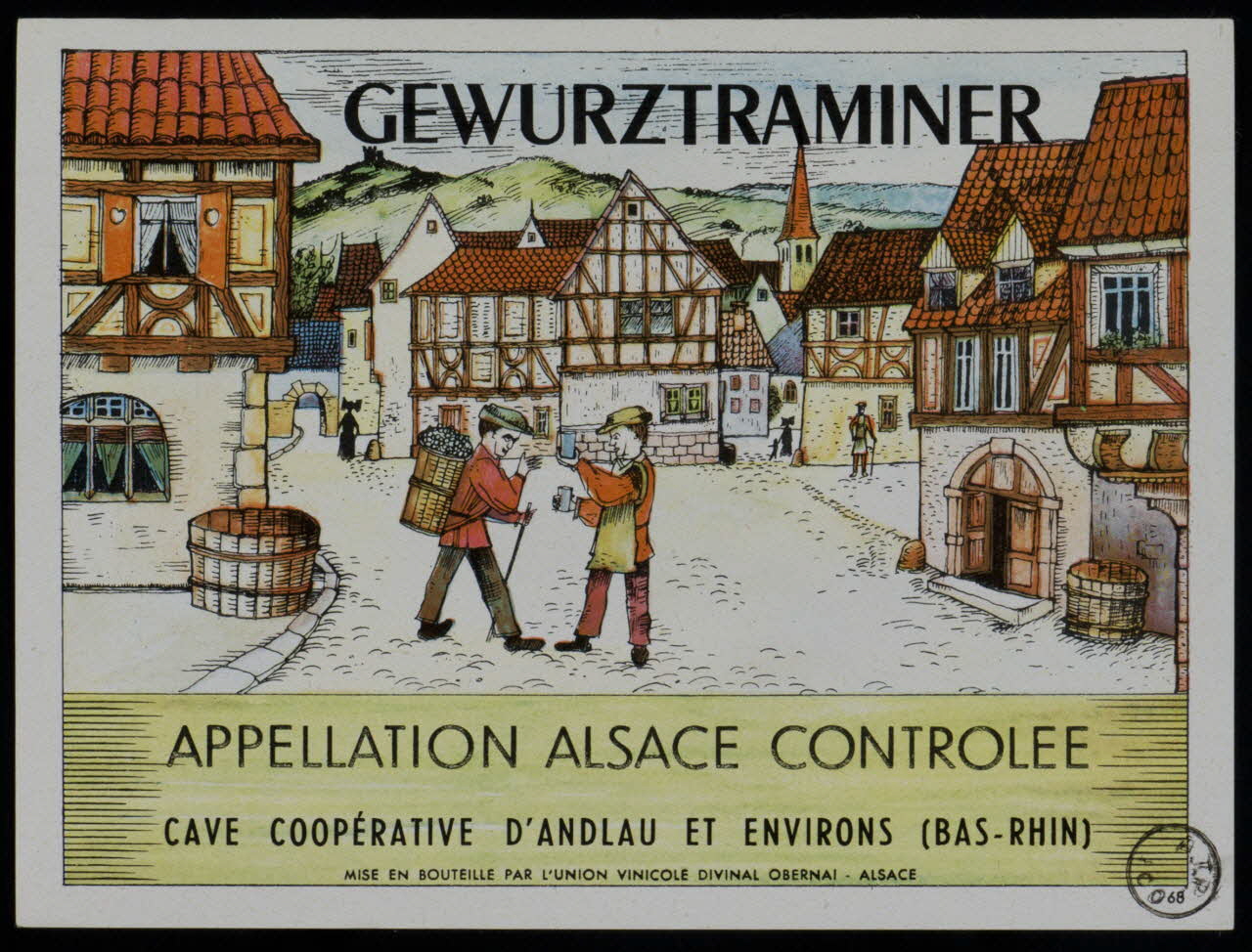 estampe GEWURZTRAMINER  APPELLATION ALSACE CONTROLEE 1972.58.55 Photo