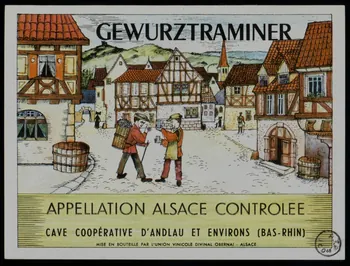 estampe GEWURZTRAMINER  APPELLATION ALSACE CONTROLEE 1972.58.55  Photo