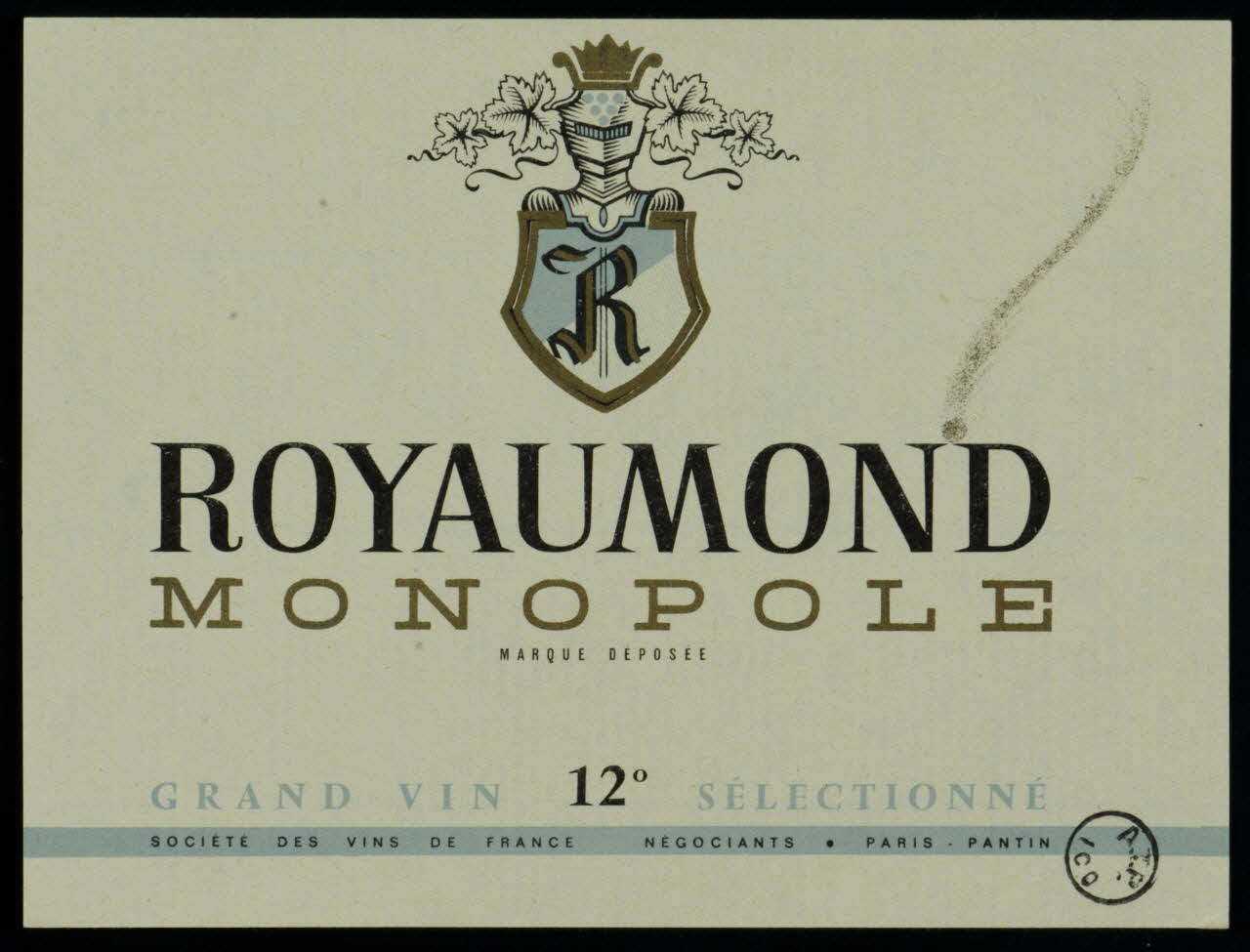 estampe ROYAUMOND  MONOPOLE  MARQUE DEPOSEE 1972.58.6 Photo