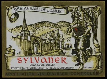 estampe RESTAURANT DE L'ANGE  SYLVANER  JEAN-LOUIS BOXLER 1972.58.88 Photo