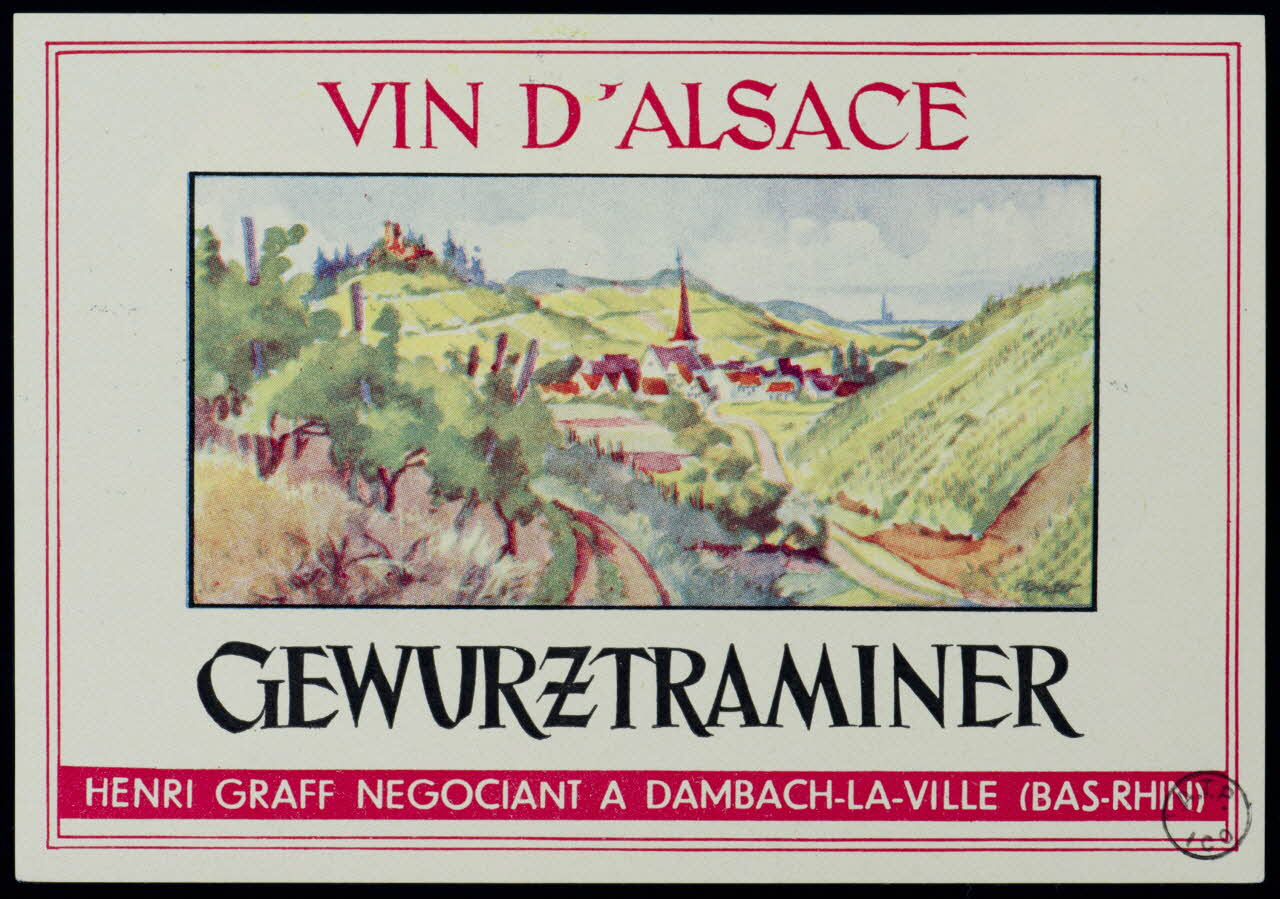 estampe VIN D'ALSACE  GEWURZTRAMINER 1972.58.93.1/2 Photo