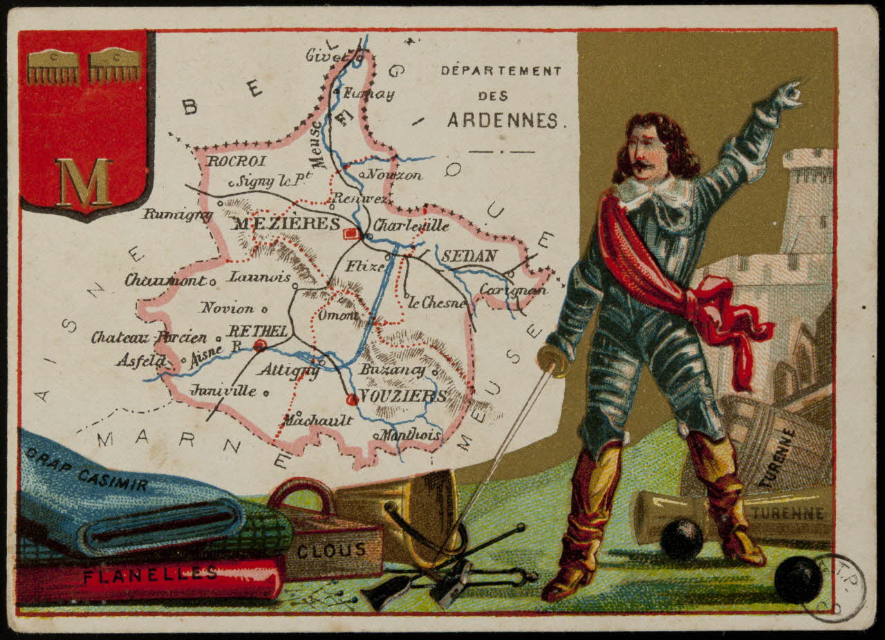 Carte réclame DEPARTEMENT  DES  ARDENNES 1972.59.10 Photo