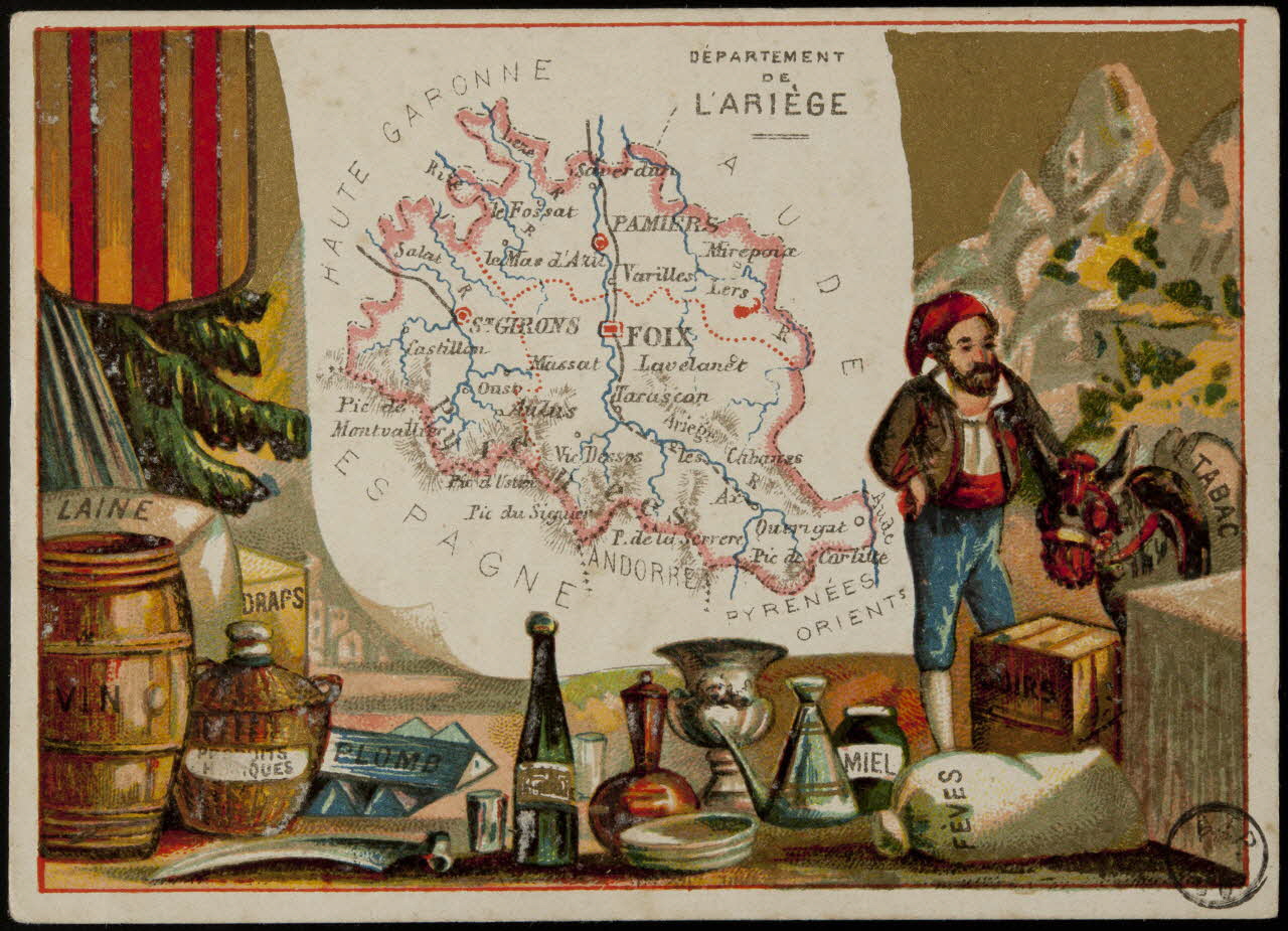 Carte réclame DEPARTEMENT  DE  L'ARIEGE 1972.59.11 Photo