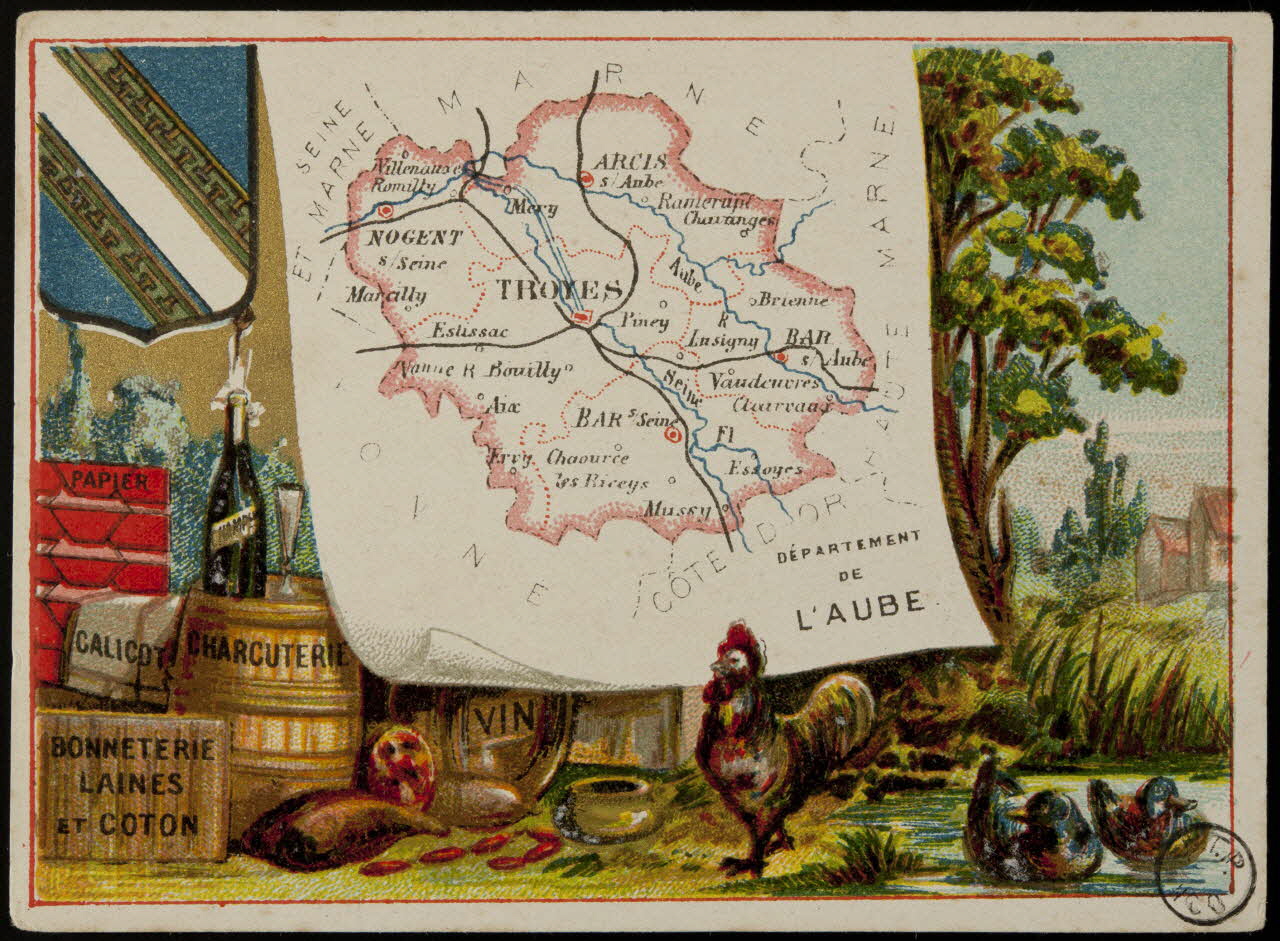 Carte réclame DEPARTEMENT  DE  L'AUBE 1972.59.12 Photo