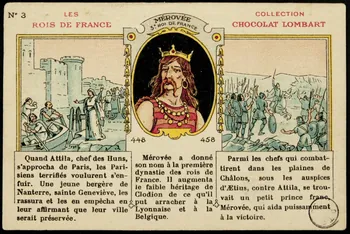 carte réclame MEROVEE  3e ROI DE FRANCE 1972.59.123  Photo