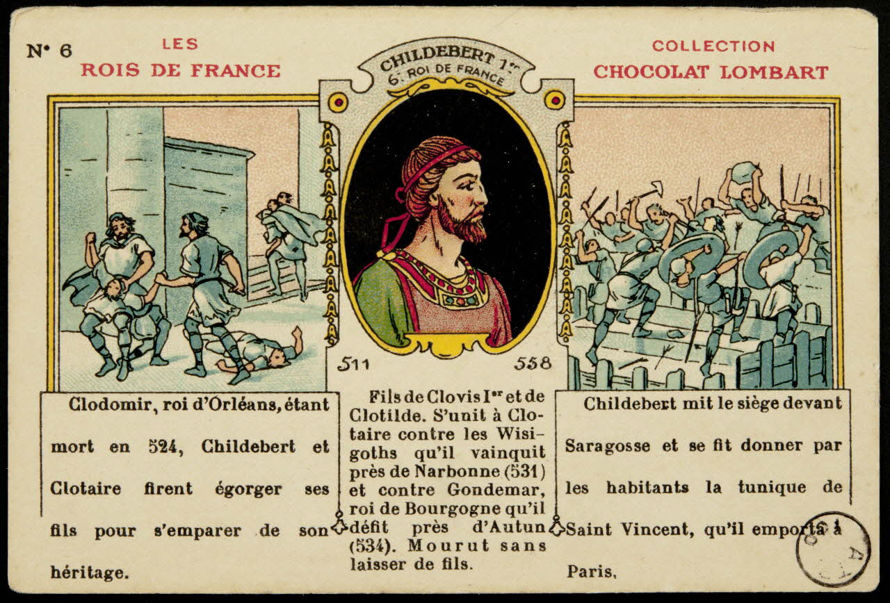 carte réclame CHILDEBERT 1er  6e ROI DE FRANCE 1972.59.126 Photo