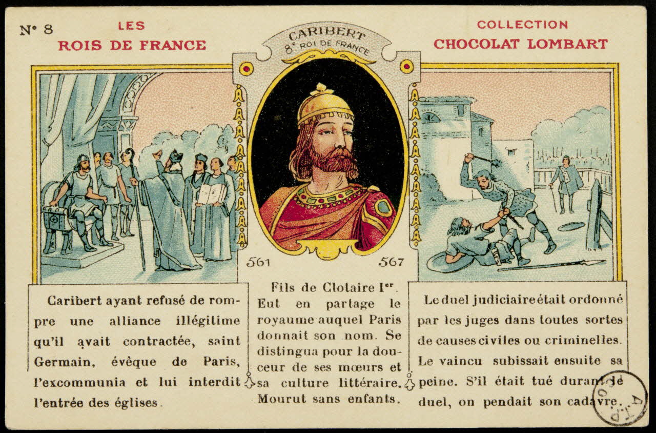 carte réclame CARIBERT  8e ROI DE FRANCE 1972.59.128 Photo