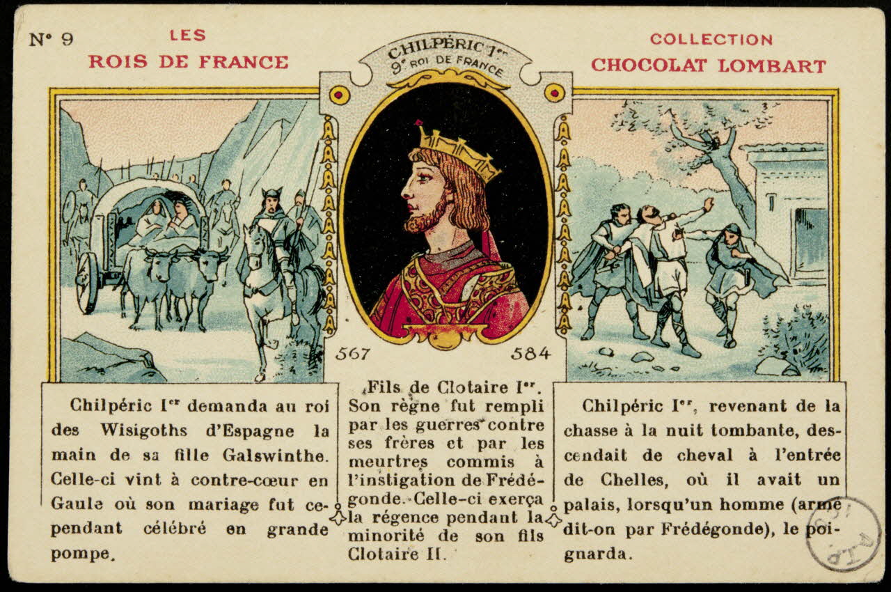 carte réclame CHILPERIC 1er  9e ROI DE FRANCE 1972.59.129 Photo