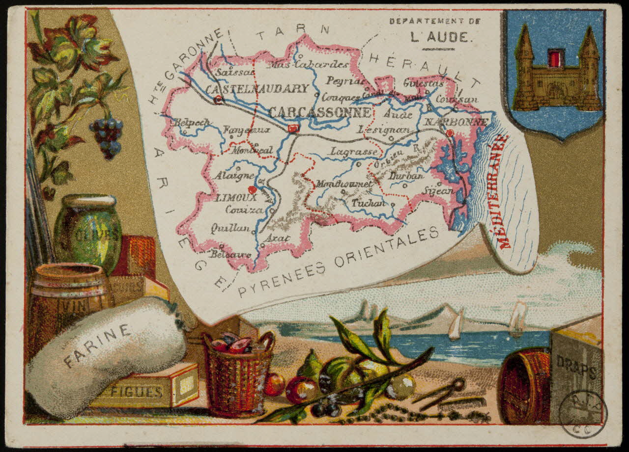 Carte réclame DEPARTEMENT DE  L'AUDE. 1972.59.13 Photo