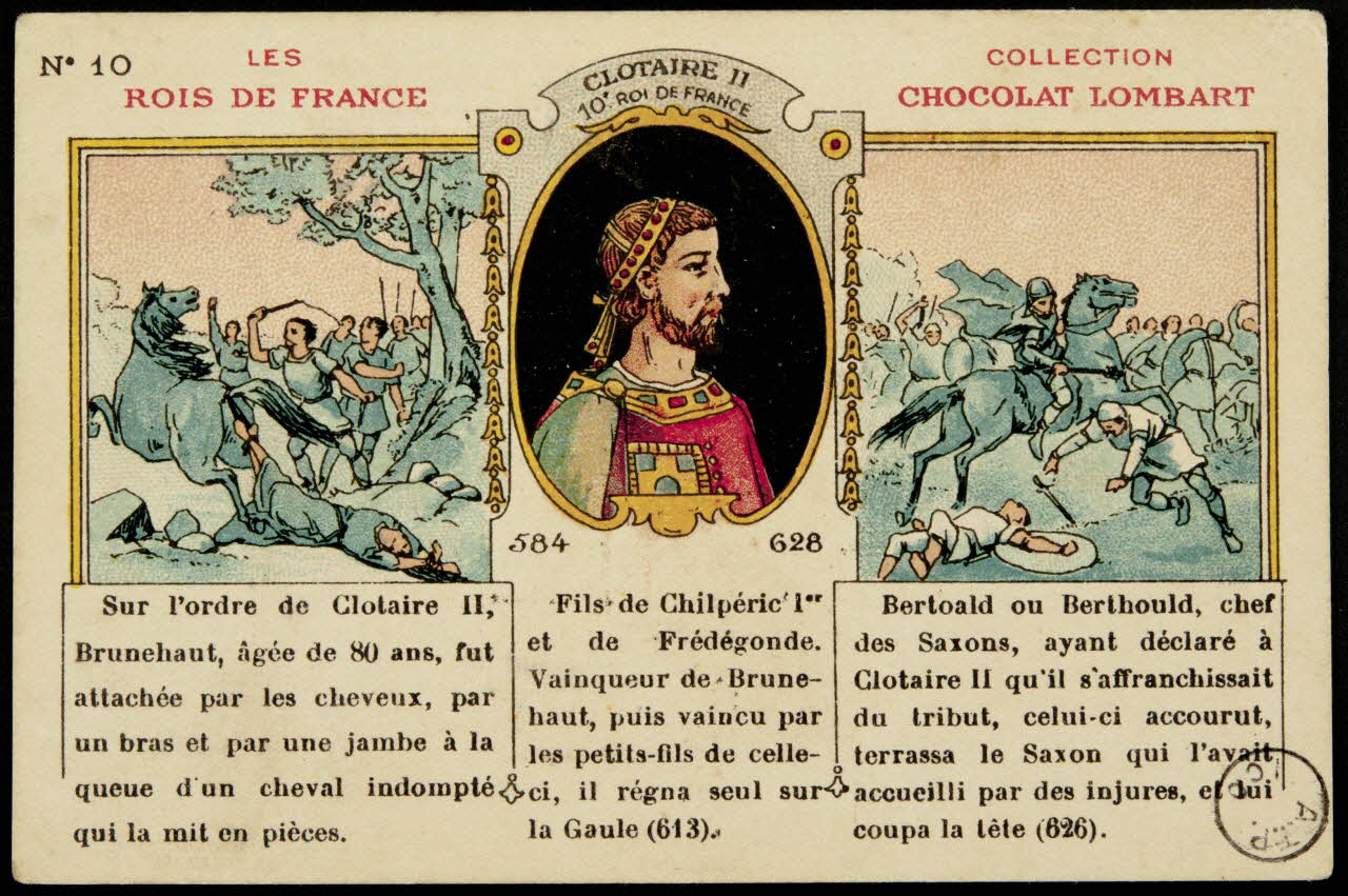 carte réclame CLOTAIRE II  10e ROI DE FRANCE 1972.59.130 Photo