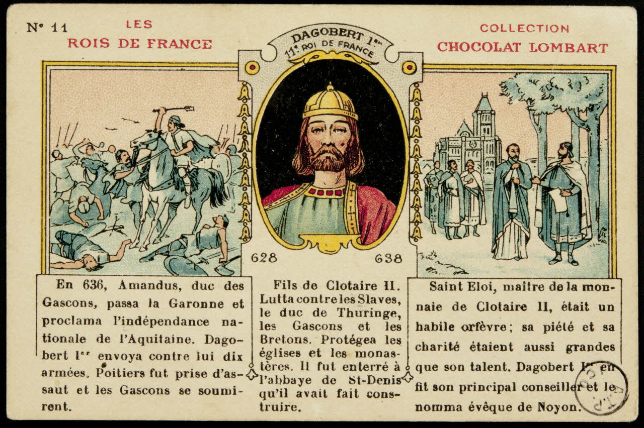 carte réclame DAGOBERT 1er  11e ROI DE FRANCE 1972.59.131 Photo