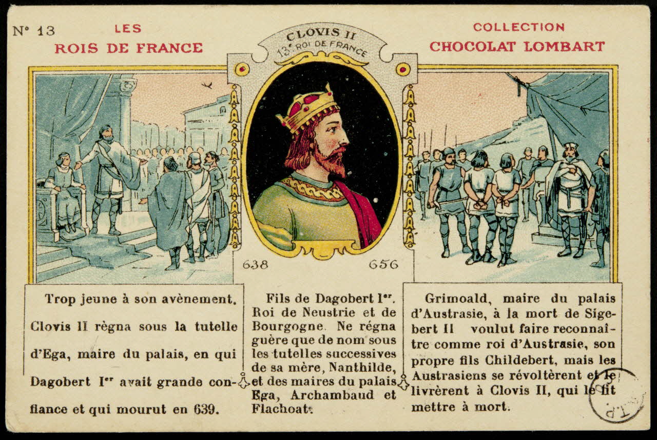 carte réclame CLOVIS II  13e ROI DE FRANCE 1972.59.133 Photo