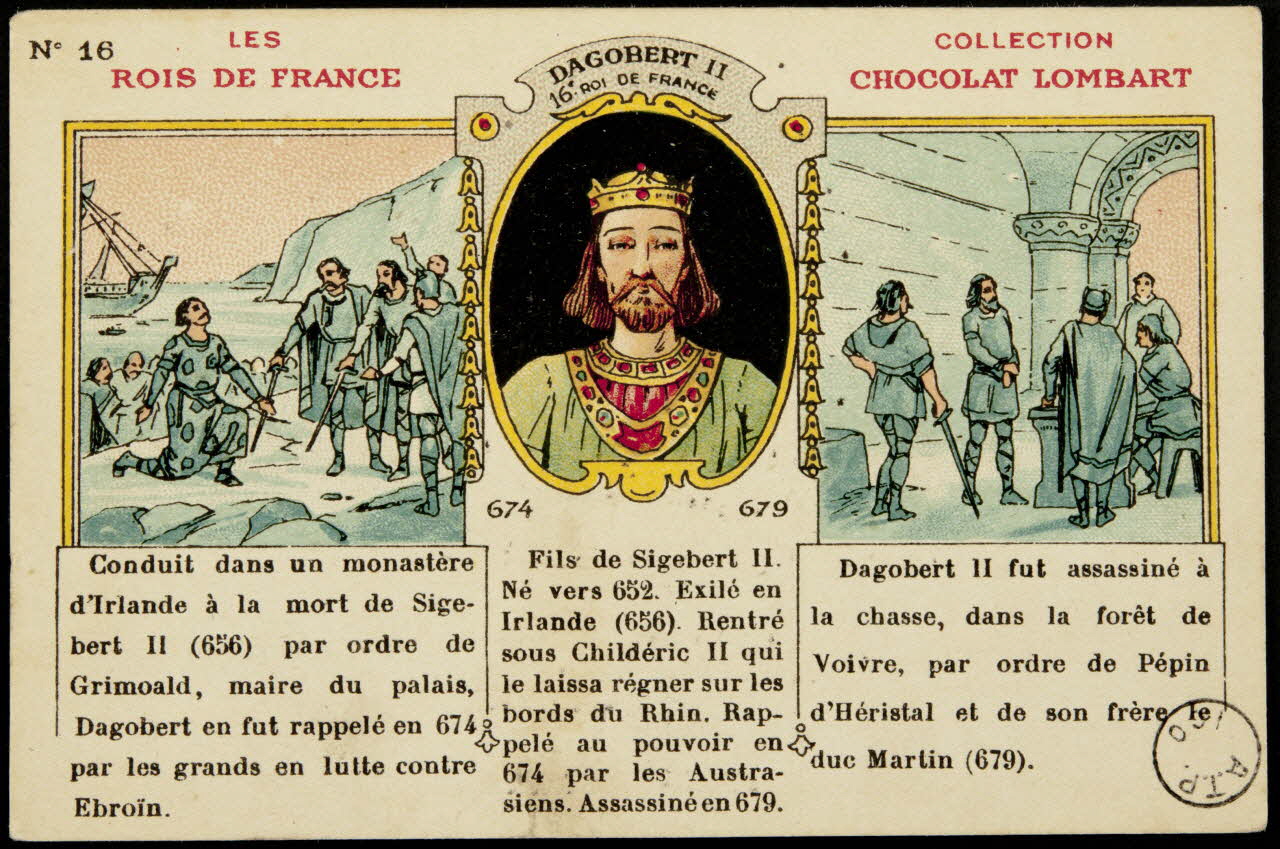 carte réclame DAGOBERT II  16e ROI DE FRANCE 1972.59.137 Photo