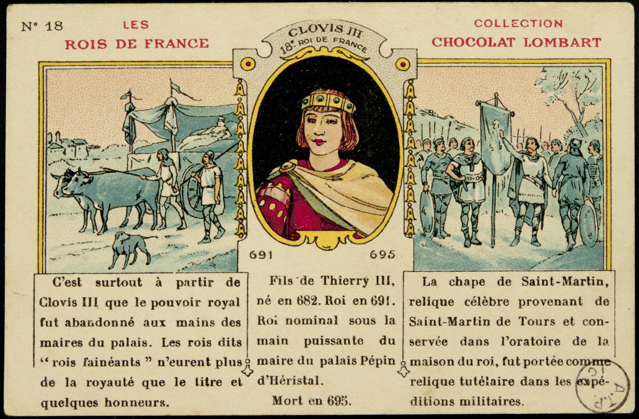 carte réclame CLOVIS III  18e ROI DE FRANCE 1972.59.139 Photo