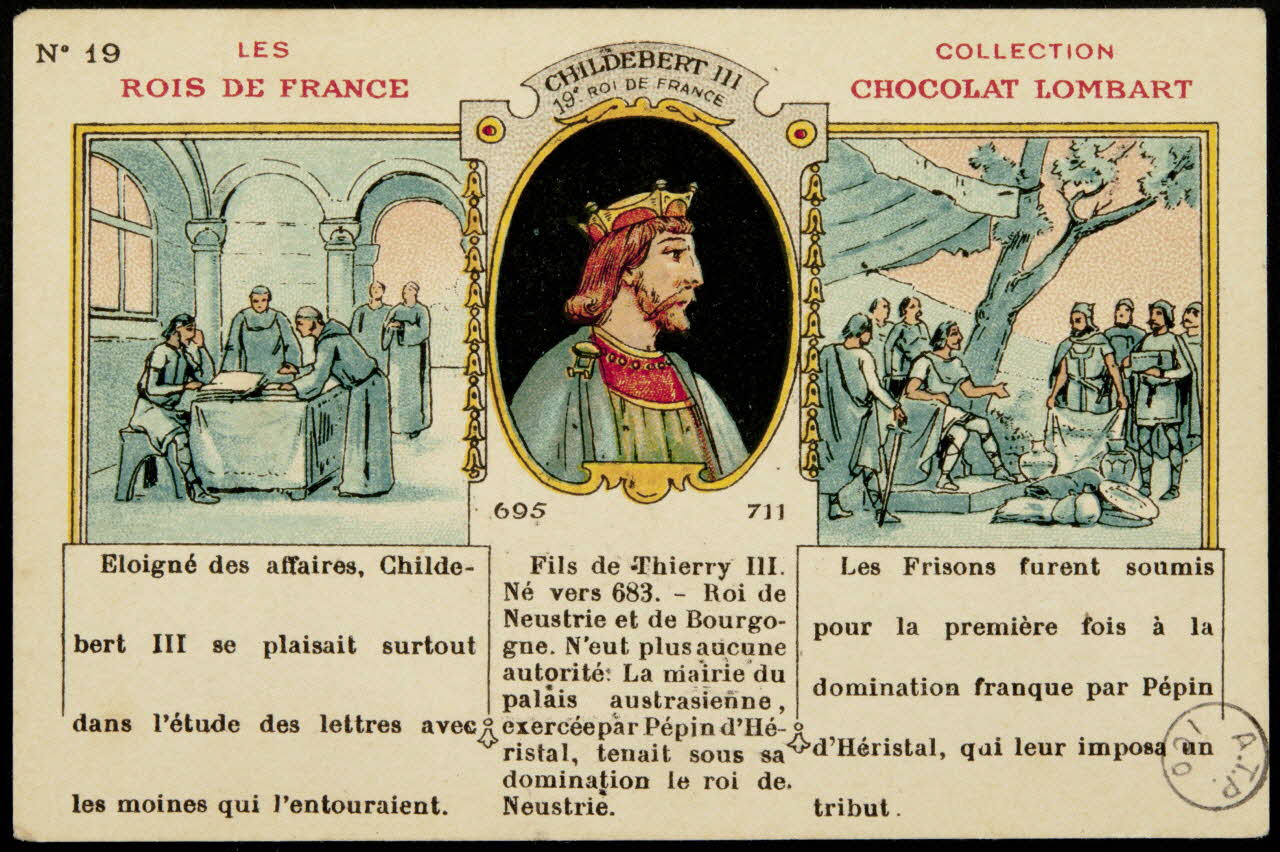 carte réclame CHILDEBERT III  19e ROI DE FRANCE 1972.59.140 Photo