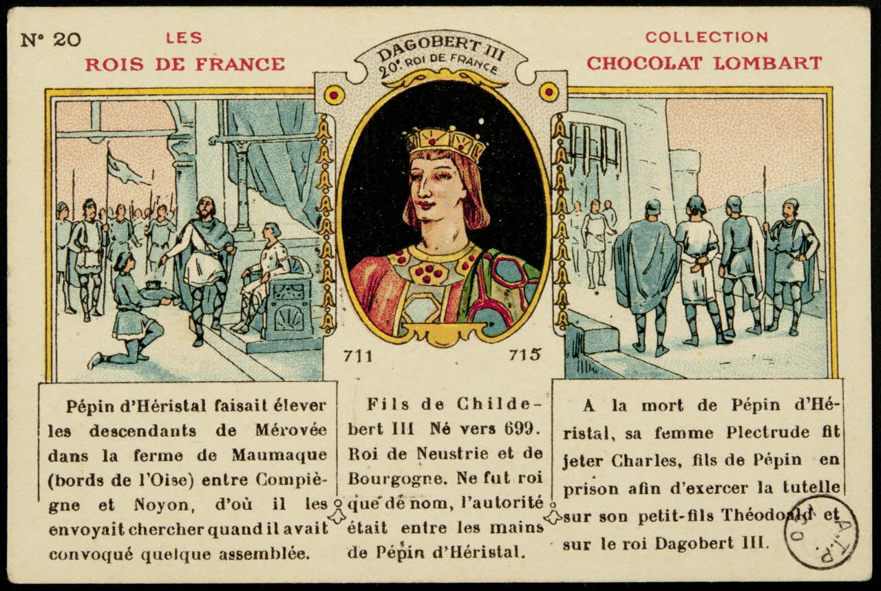 carte réclame DAGOBERT III  20e ROI DE FRANCE 1972.59.141 Photo