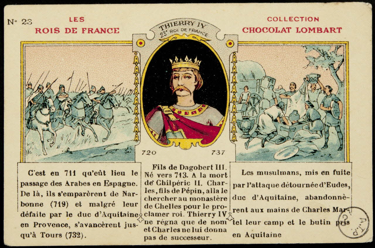 carte réclame THIERRY IV  23e ROI DE FRANCE 1972.59.144 Photo