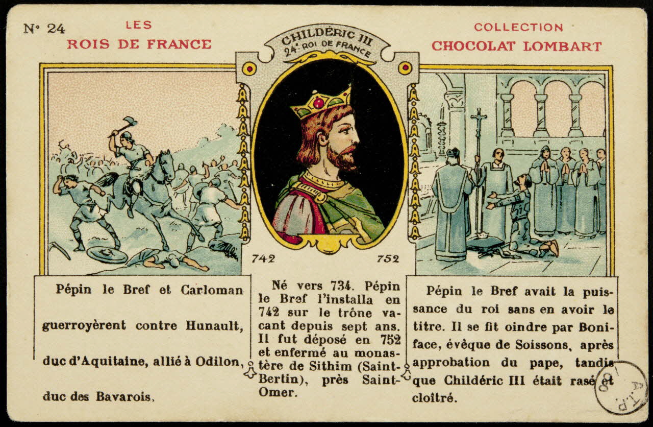 carte réclame CHILDERIC III  24e ROI DE FRANCE 1972.59.145 Photo