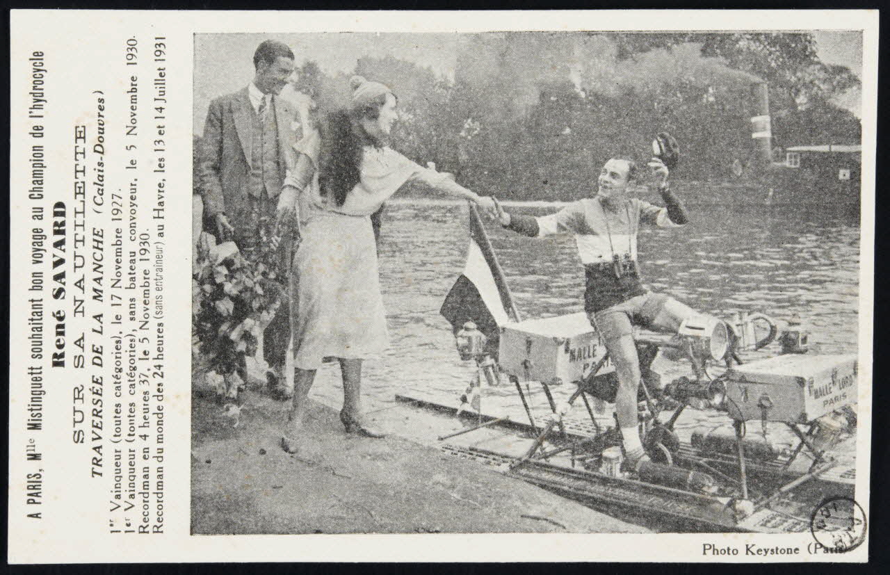 estampe René SAVARD  SUR LA NAUTILETTE  TRAVERSEE DE LA MANCHE (Calais-Douvres) 1972.59.165 Photo