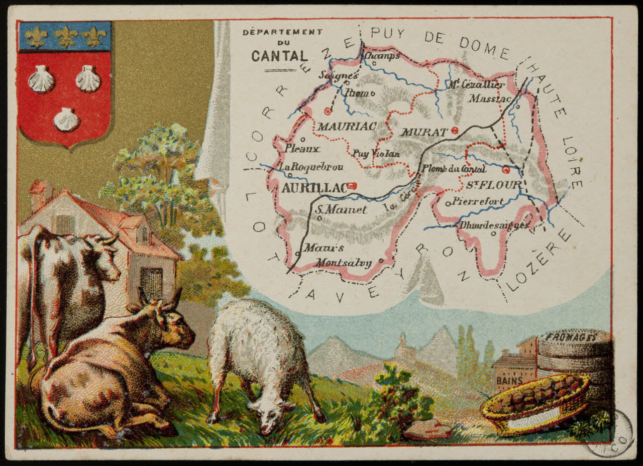 Carte réclame DEPARTEMENT  DU  CANTAL 1972.59.17 Photo