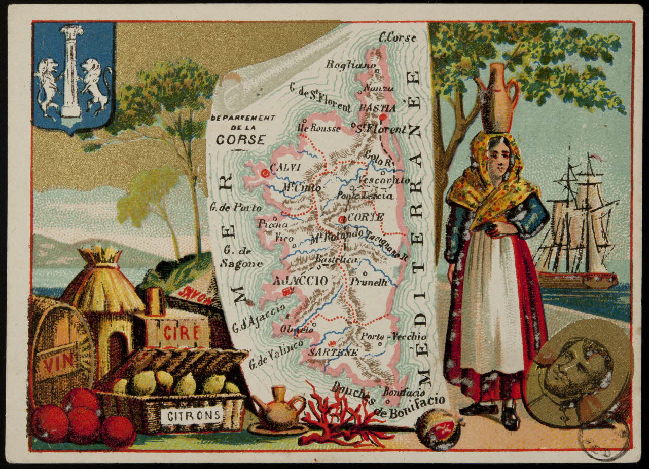 Carte réclame DEPARTEMENT  DE LA  CORSE 1972.59.20 Photo