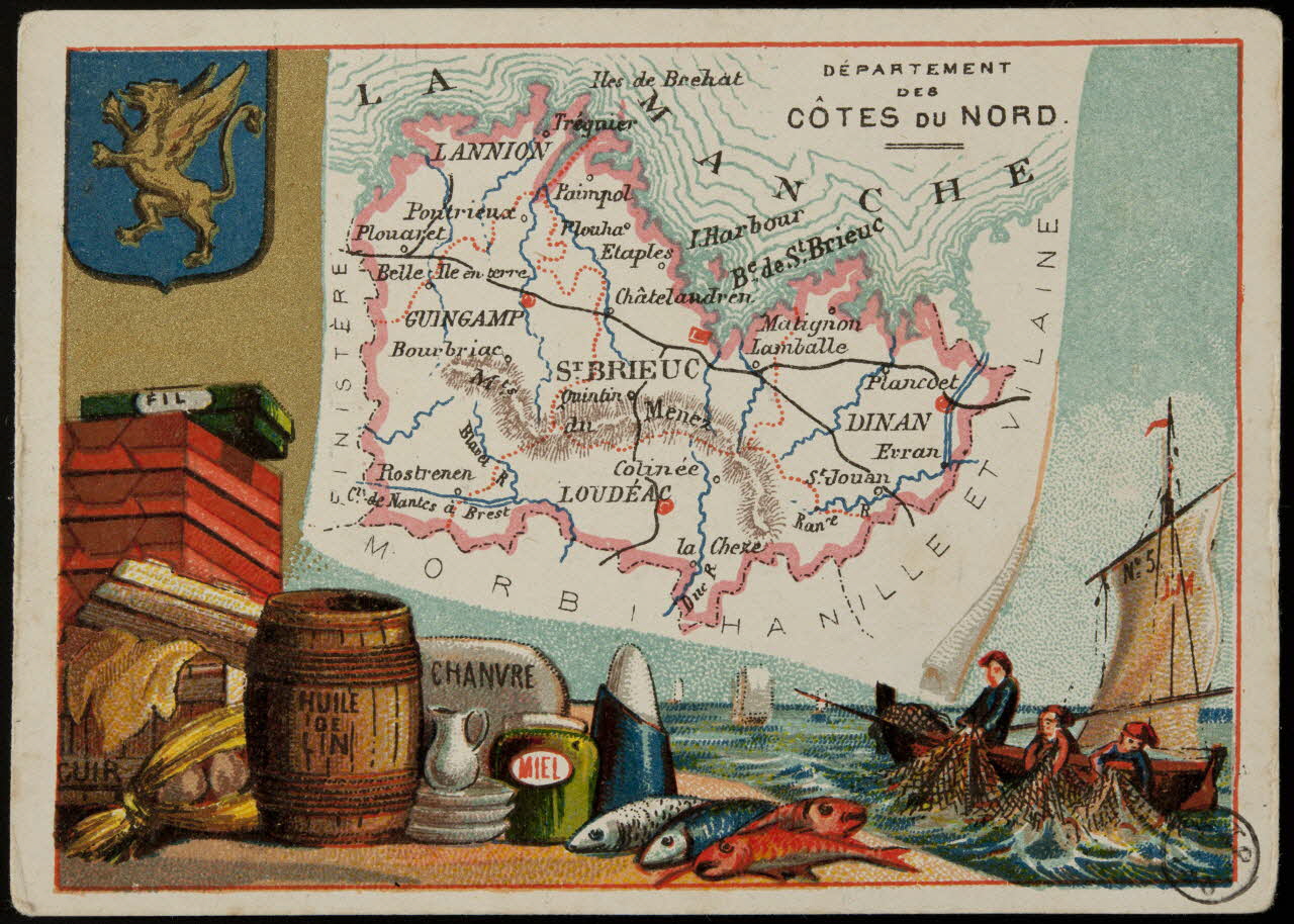 Carte réclame DEPARTEMENT  DES  CÔTES DU NORD. 1972.59.23 Photo