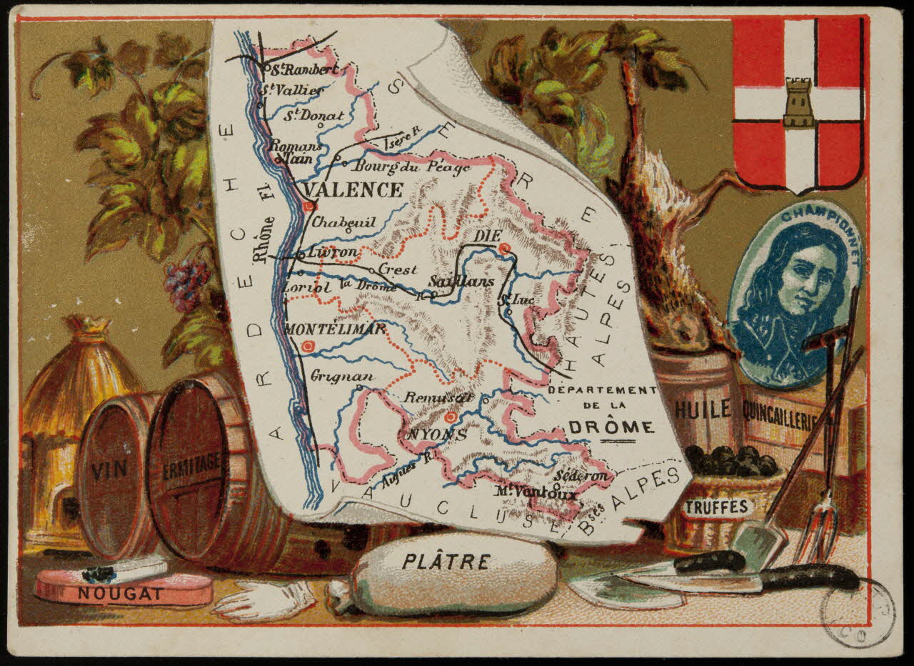 Carte réclame DEPARTEMENT  DE LA  DRÔME 1972.59.27 Photo