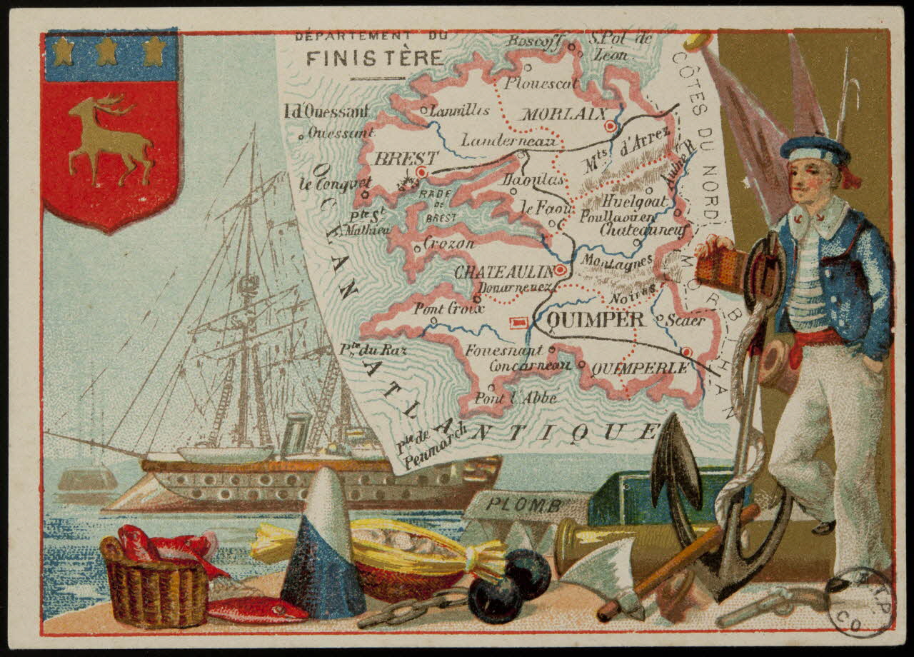 Carte réclame DEPARTEMENT DU  FINISTERE 1972.59.30 Photo