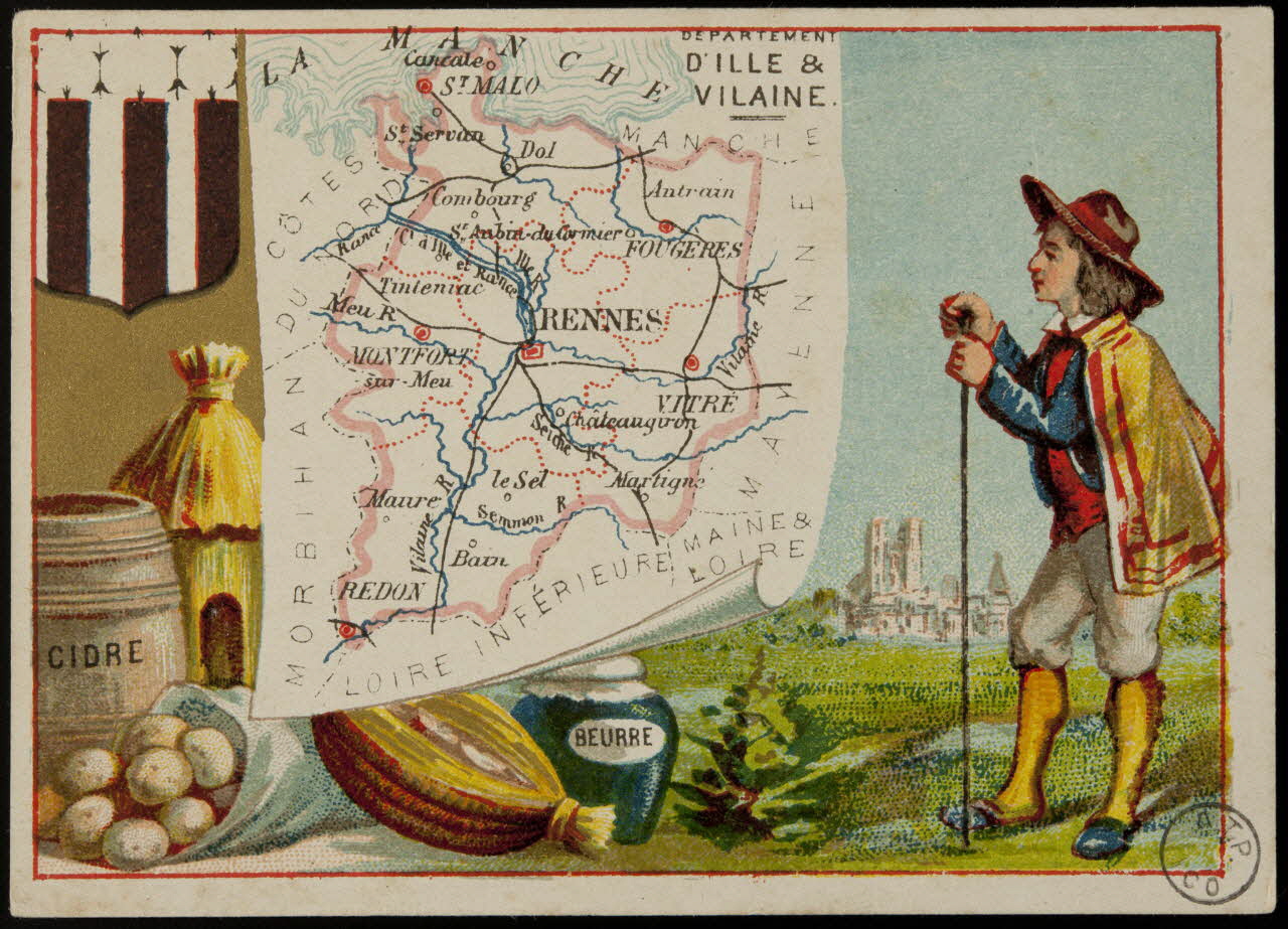 Carte réclame DEPARTEMENT  D'ILLE &  VILAINE. 1972.59.36 Photo