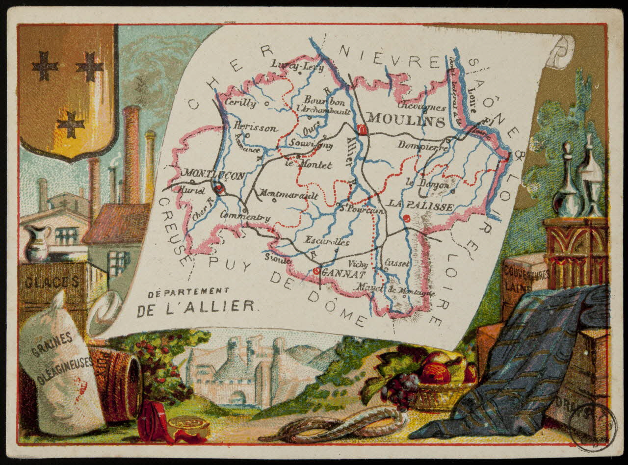 Carte réclame DEPARTEMENT  DE L'ALLIER 1972.59.4 Photo