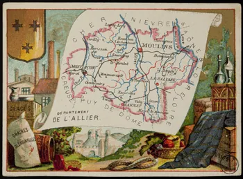 Carte réclame DEPARTEMENT  DE L'ALLIER 1972.59.4  Photo