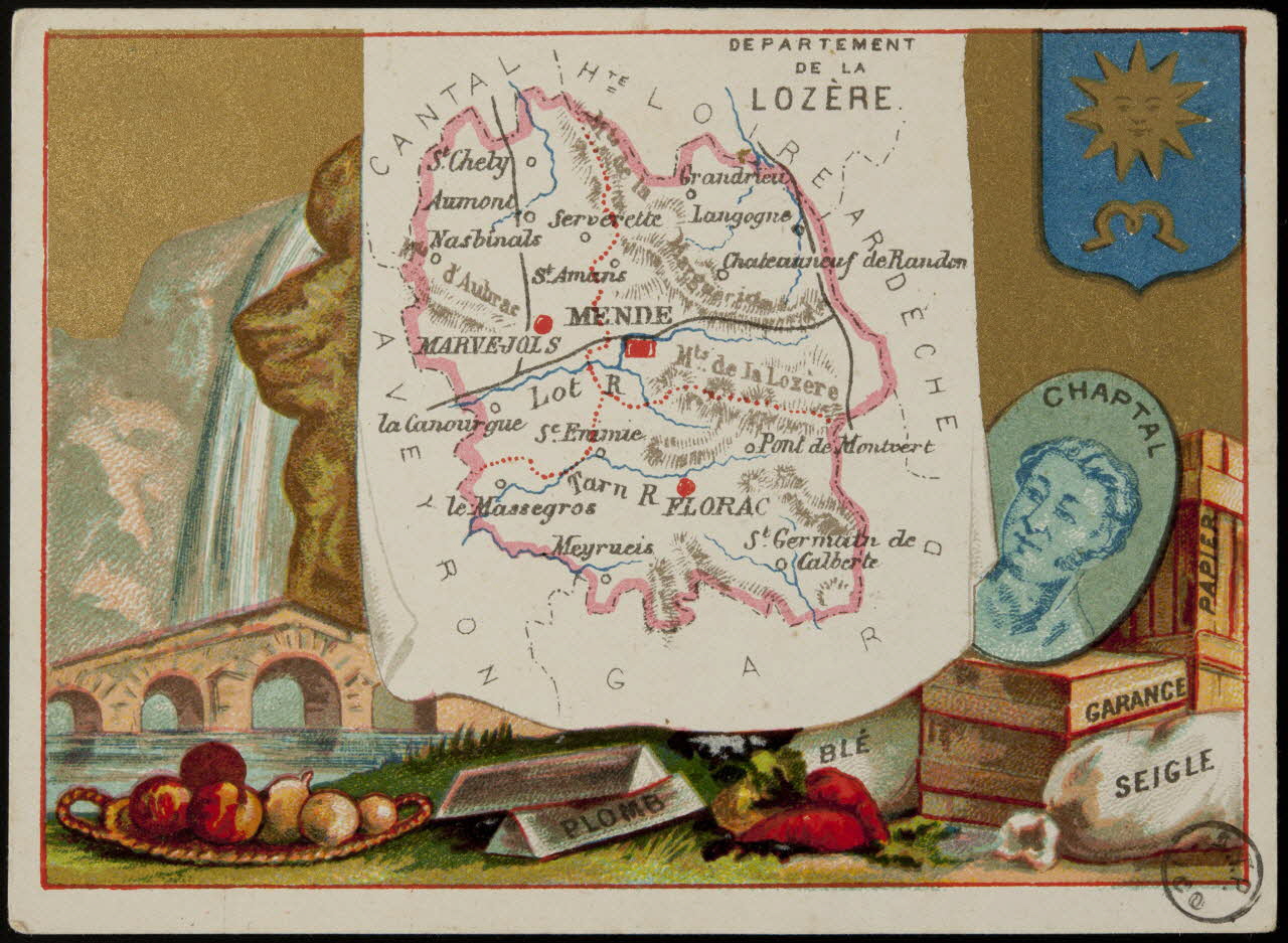 Carte réclame DEPARTEMENT  DE LA  LOZERE. 1972.59.48 Photo